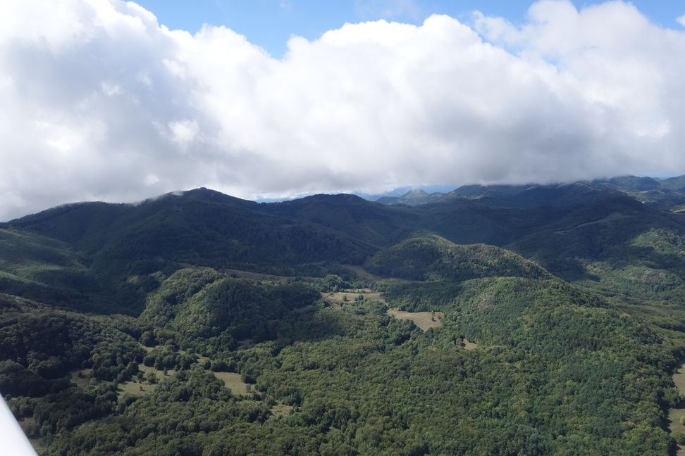 Low clouds over the West Carpathian mountain range